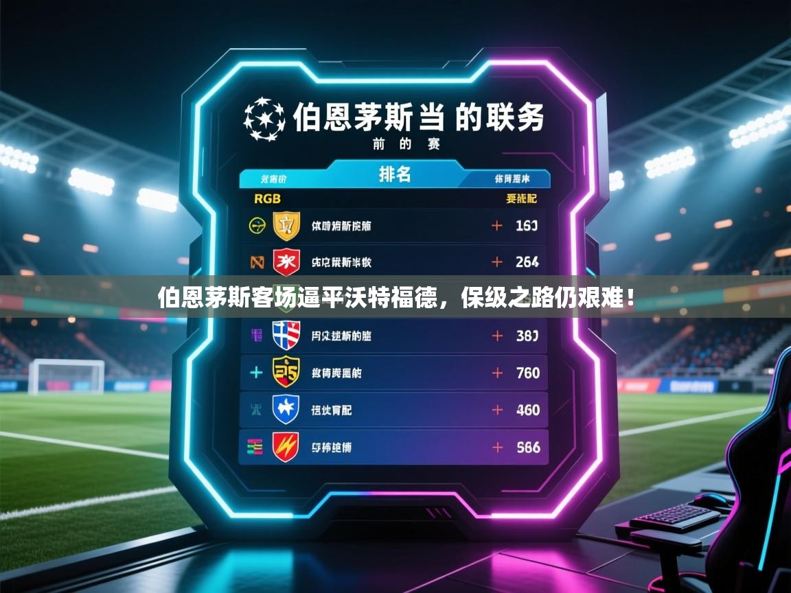 开云赛事直播-伯恩茅斯客场逼平沃特福德,保级之路仍艰难! 第2张